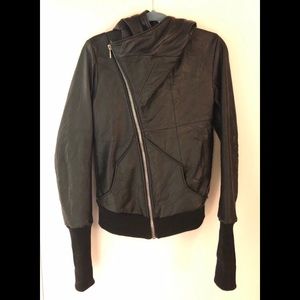 Pelechecoco Black Reworked Leather Jacket